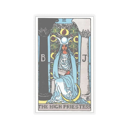 The High Priestess (Tarot Card) STICKER Vinyl Kiss-Cut Decal 4 Inch Transparent - The Sticker Space
