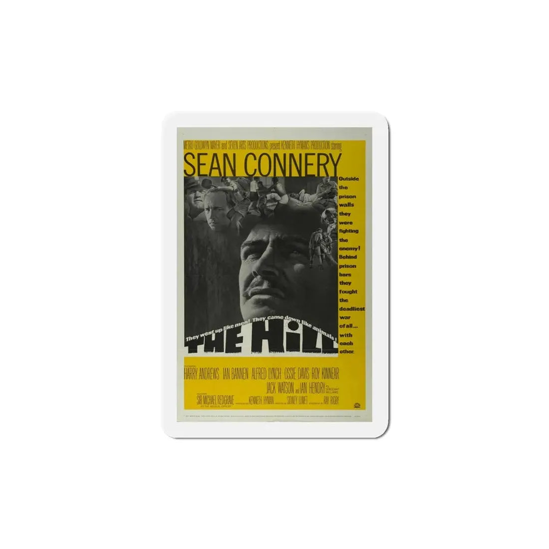 The Hill 1965 Movie Poster Refrigerator Magnet 5 Inch - The Sticker Space