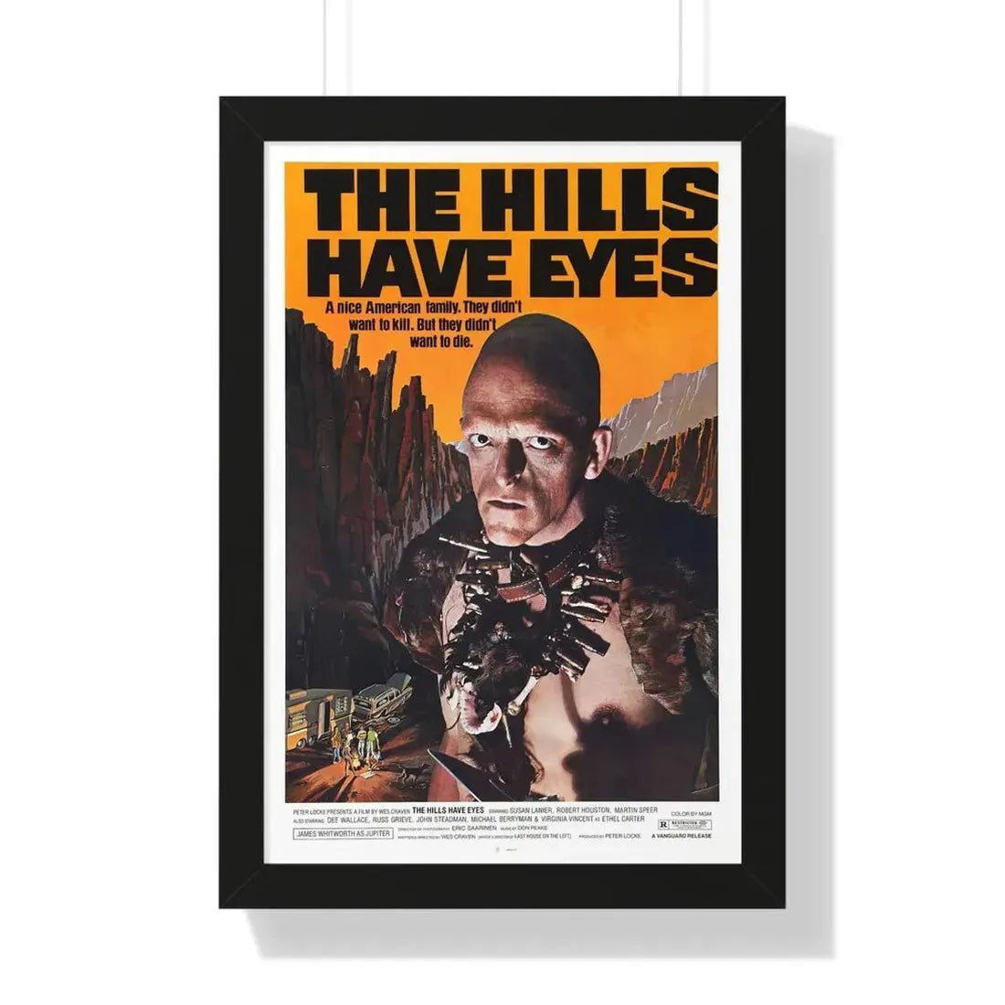 THE HILLS HAVE EYES 1977 - Framed Movie Poster 16″ x 24″ Black - The Sticker Space