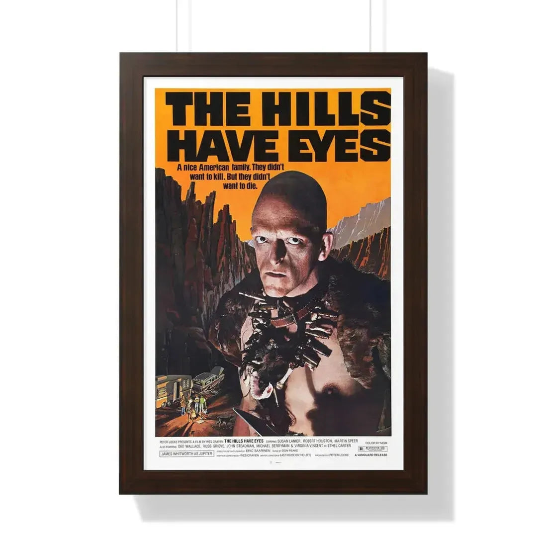 THE HILLS HAVE EYES 1977 - Framed Movie Poster 16″ x 24″ Walnut - The Sticker Space