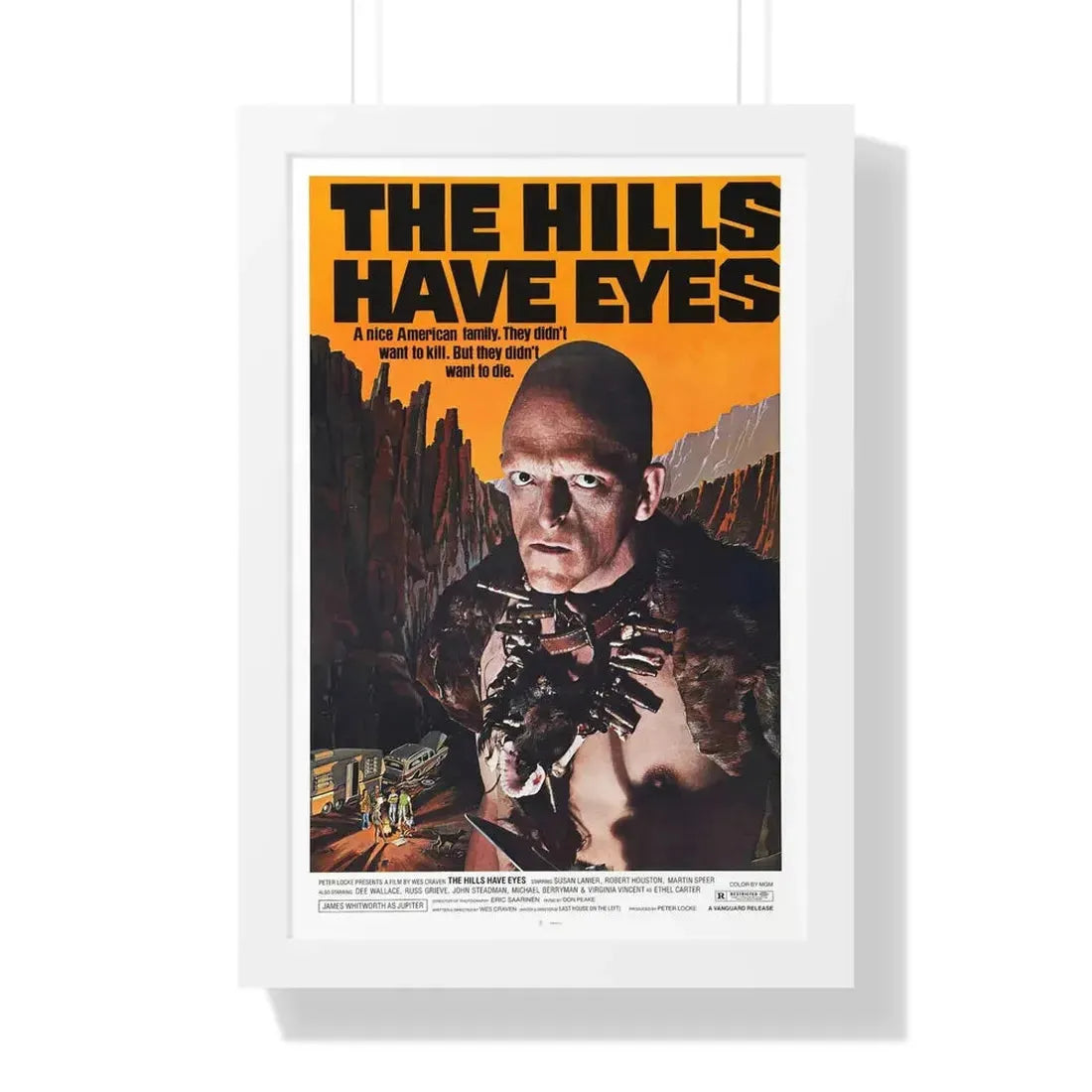 THE HILLS HAVE EYES 1977 - Framed Movie Poster 16″ x 24″ White - The Sticker Space