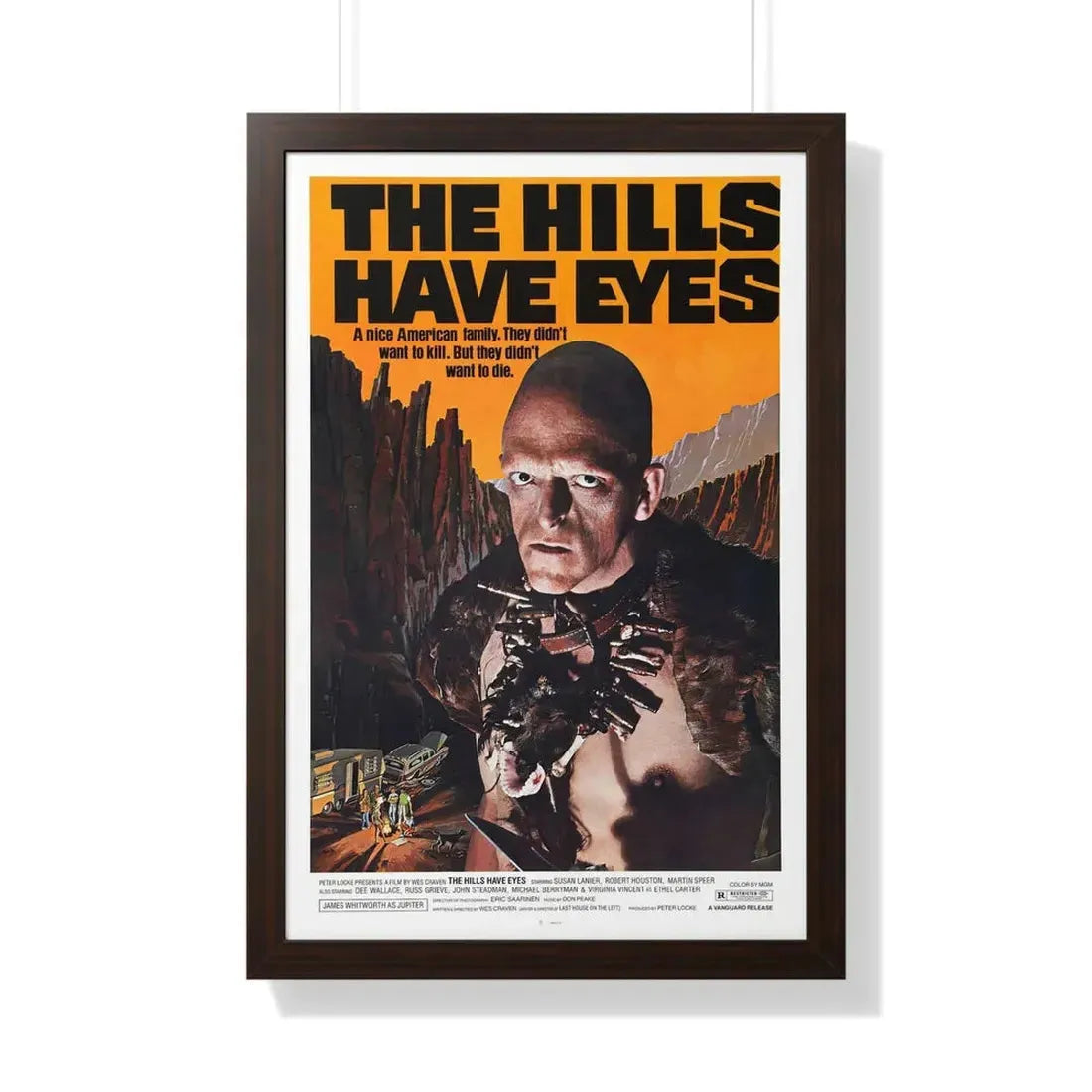 THE HILLS HAVE EYES 1977 - Framed Movie Poster 20" x 30" Walnut - The Sticker Space