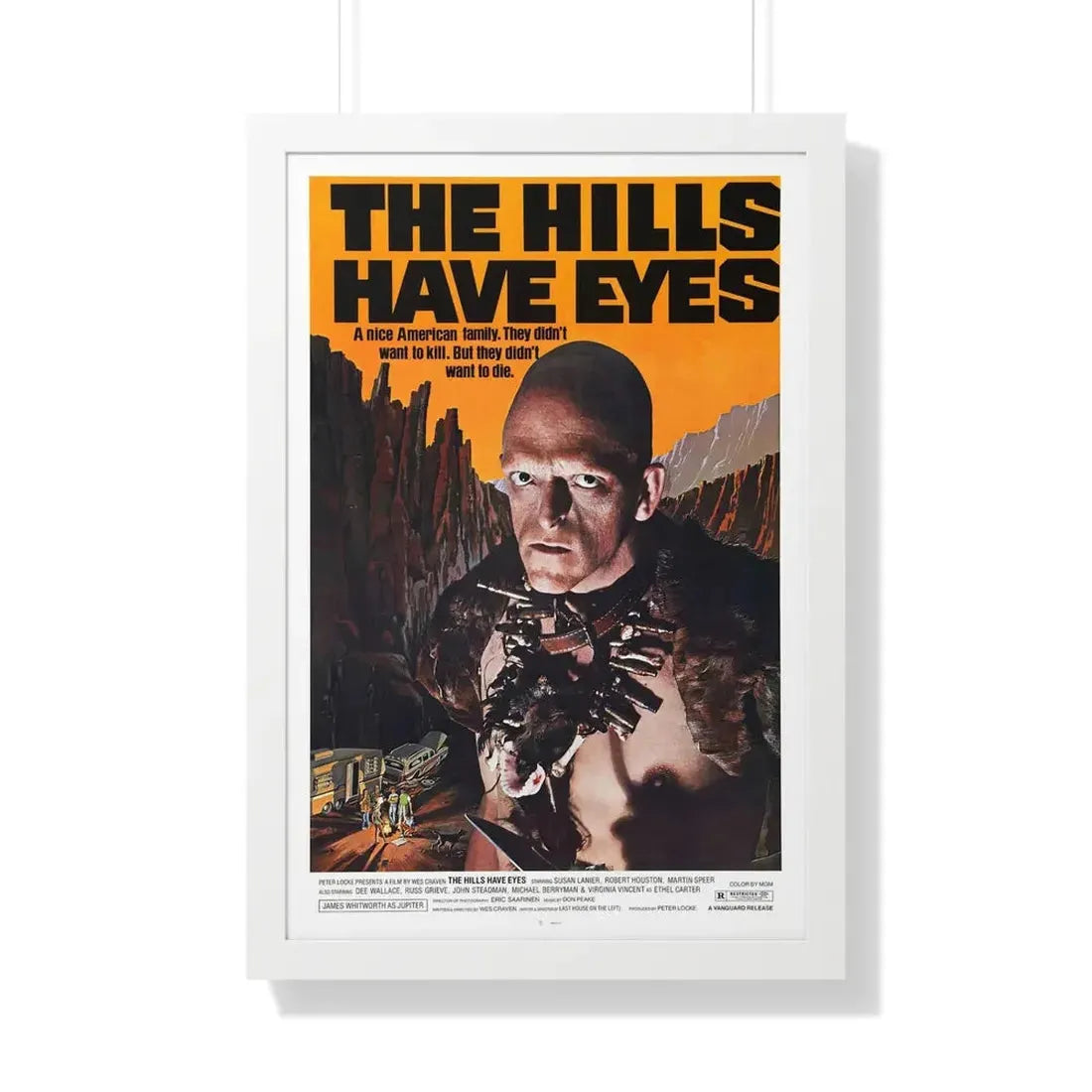 THE HILLS HAVE EYES 1977 - Framed Movie Poster 20" x 30" White - The Sticker Space