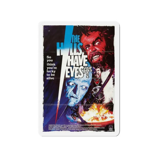 THE HILLS HAVE EYES PART II 1984 Movie Poster - Refrigerator Magnet 2 Inch Die-Cut - The Sticker Space