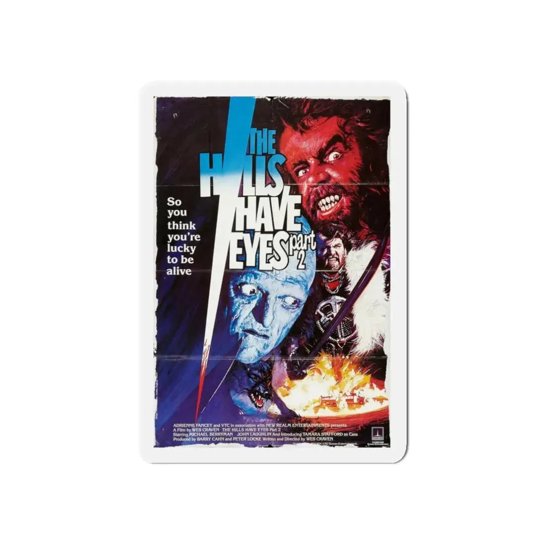 THE HILLS HAVE EYES PART II 1984 Movie Poster - Refrigerator Magnet 3 Inch Die-Cut - The Sticker Space