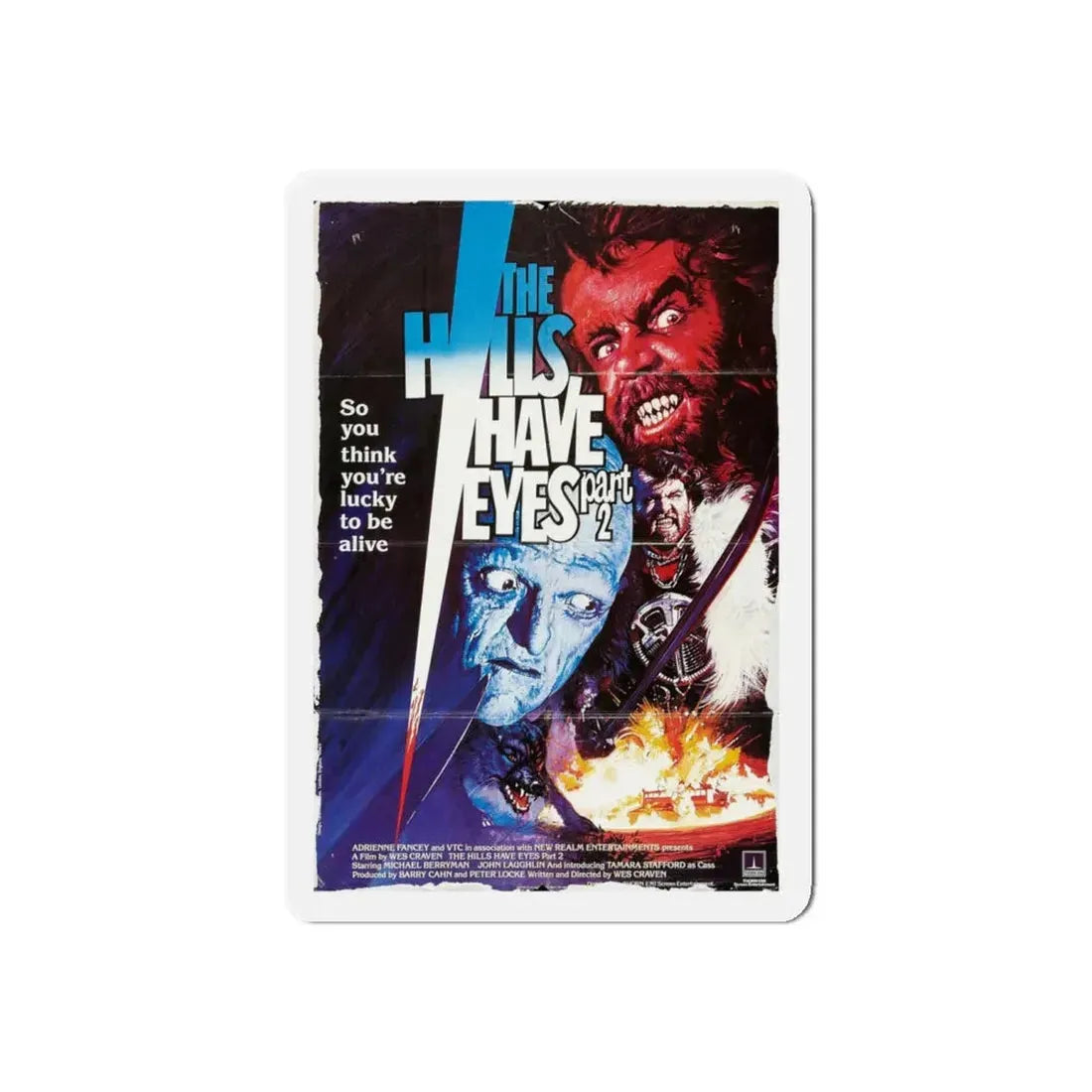 THE HILLS HAVE EYES PART II 1984 Movie Poster - Refrigerator Magnet 4 Inch Die-Cut - The Sticker Space