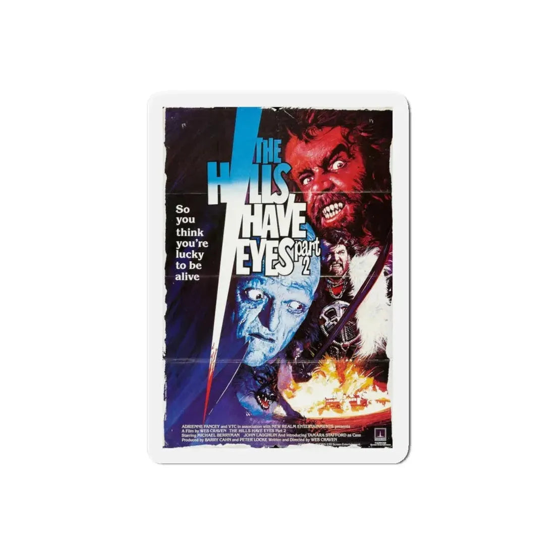 THE HILLS HAVE EYES PART II 1984 Movie Poster - Refrigerator Magnet 6 Inch Die-Cut - The Sticker Space