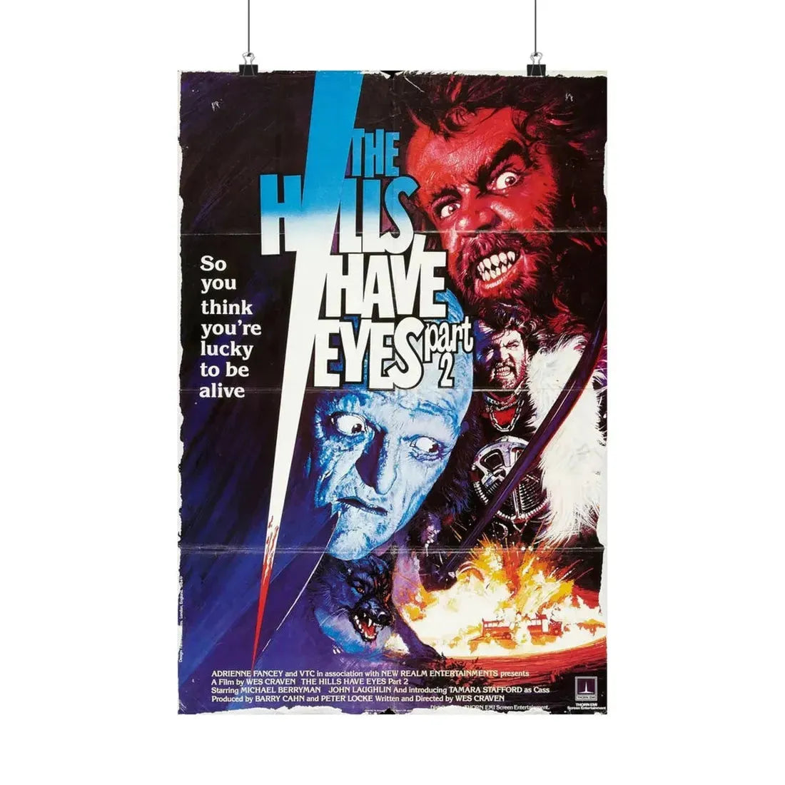 THE HILLS HAVE EYES PART II 1984 - Paper Movie Poster 16″ x 24″ Matte - The Sticker Space