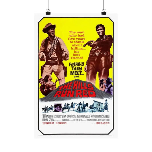THE HILLS RUN RED (RIVER OF DOLLARS) 1966 - Paper Movie Poster 12″ x 18″ Matte - The Sticker Space