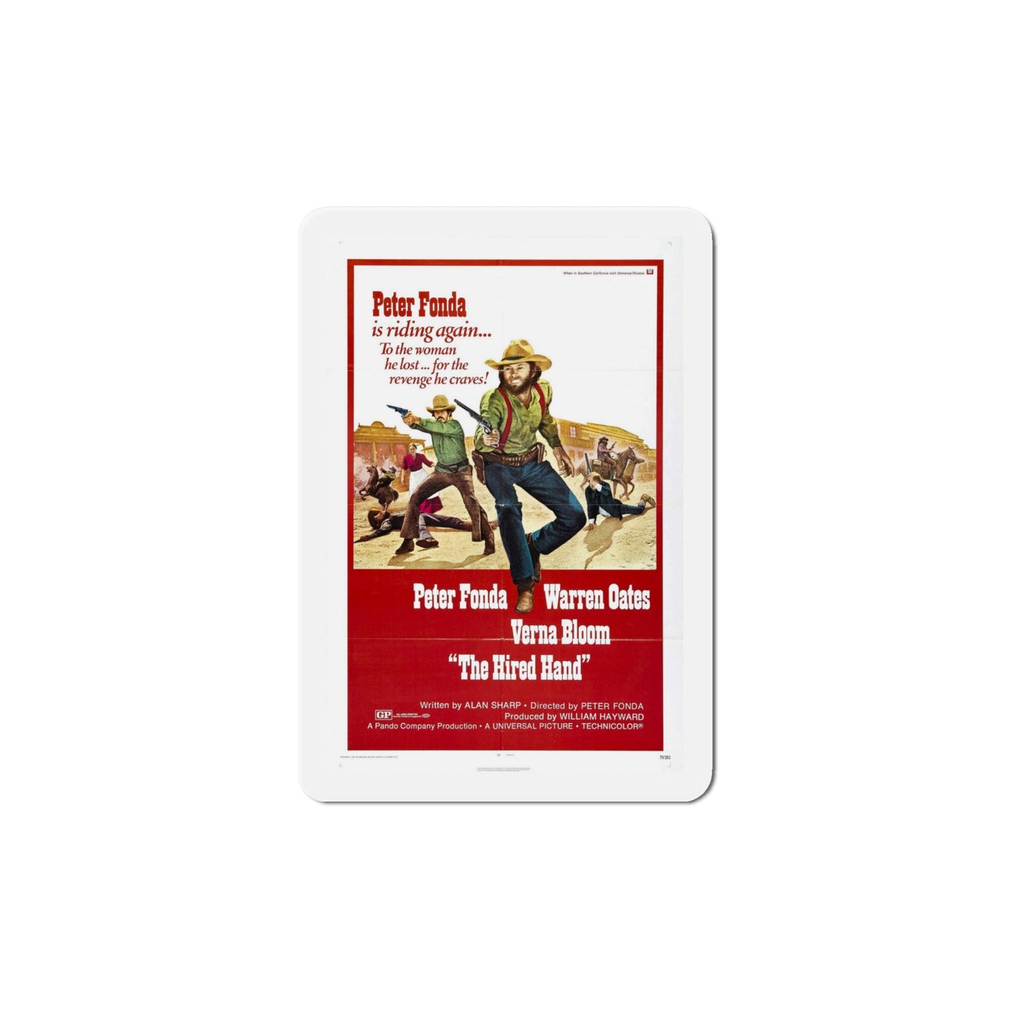 The Hired Hand 1971 Movie Poster Die-Cut Magnet-6 × 6"-The Sticker Space