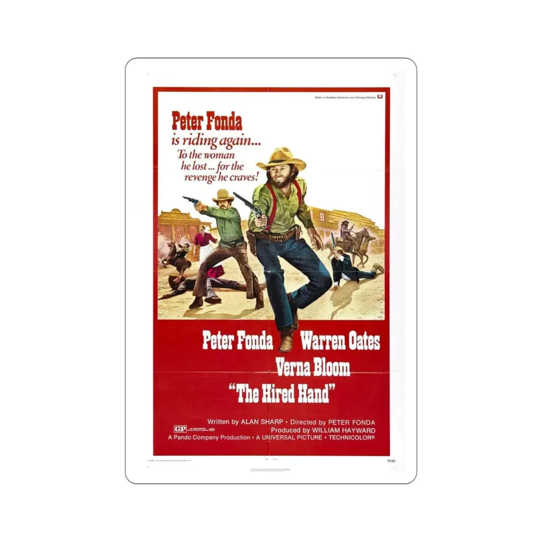The Hired Hand 1971 Movie Poster STICKER Vinyl Die-Cut Decal 5 Inch - The Sticker Space