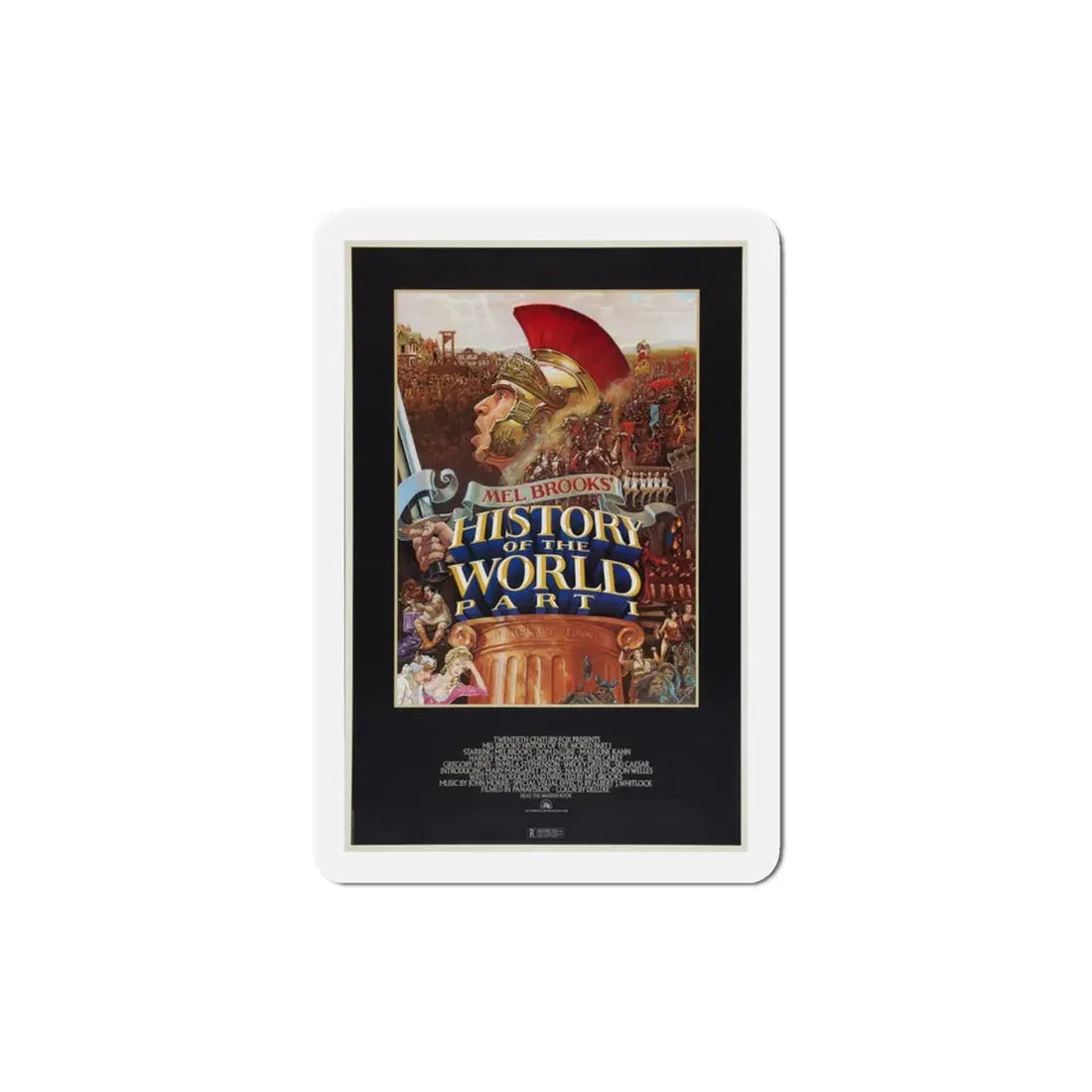 The History of the World Part I 1981 Movie Poster Refrigerator Magnet 3 Inch - The Sticker Space