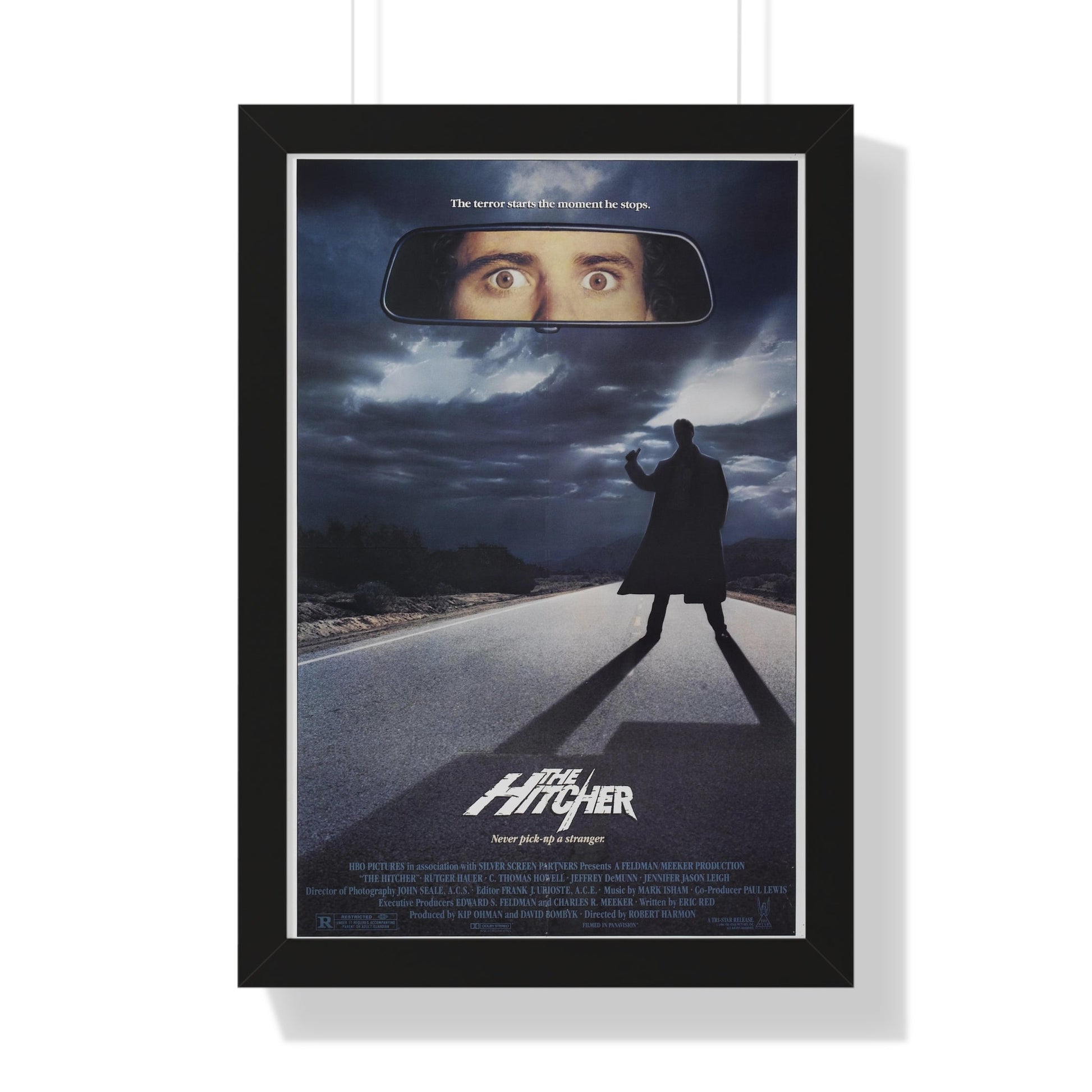 THE HITCHER 1986 - Framed Movie Poster-16″ x 24″-The Sticker Space