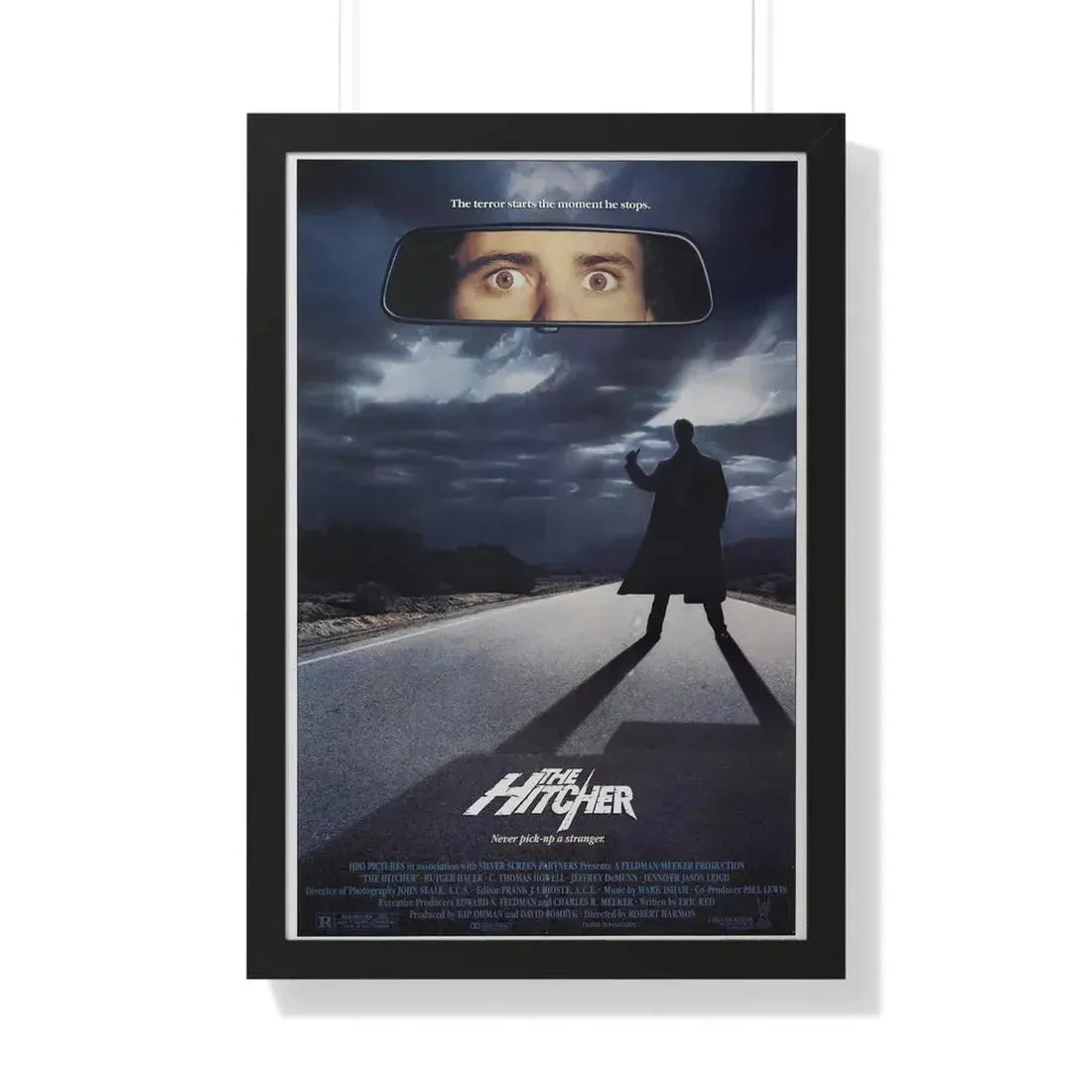 THE HITCHER 1986 - Framed Movie Poster 20" x 30" Black - The Sticker Space