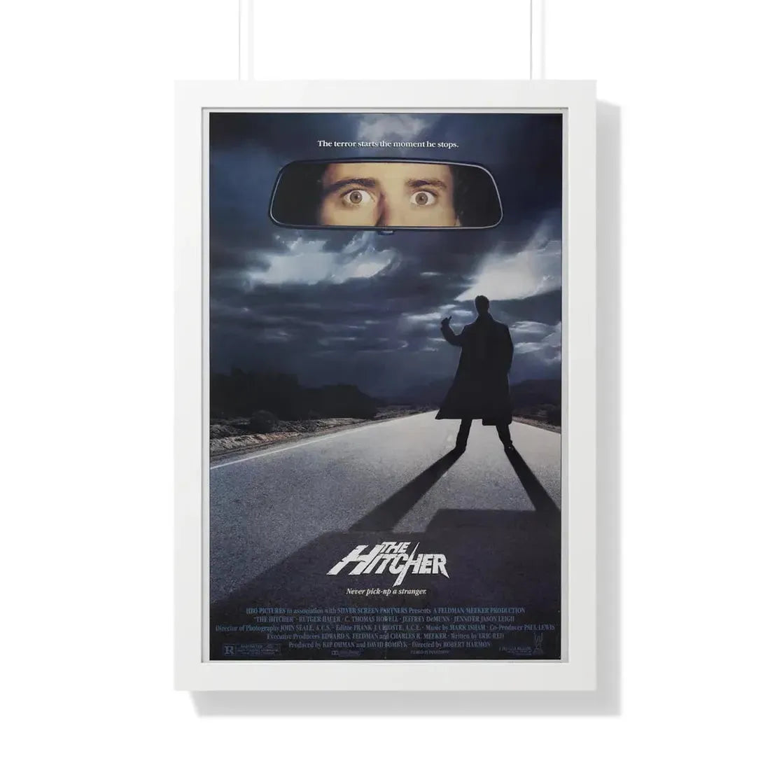 THE HITCHER 1986 - Framed Movie Poster 20" x 30" White - The Sticker Space