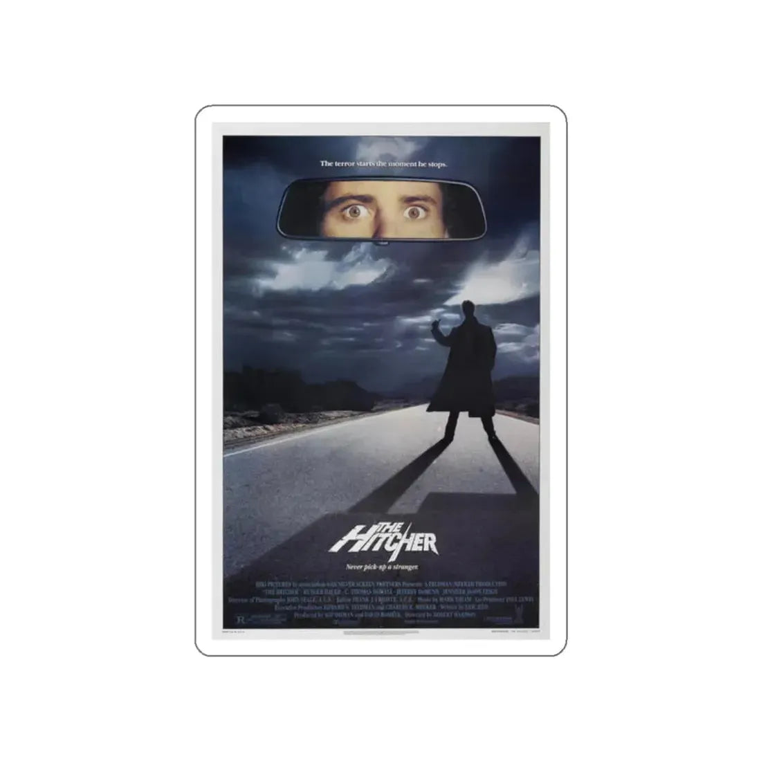 THE HITCHER 1986 Movie Poster STICKER Vinyl Die-Cut Decal 2 Inch - The Sticker Space