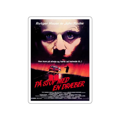THE HITCHER (DANISH) 1986 Movie Poster STICKER Vinyl Die-Cut Decal 2 Inch - The Sticker Space