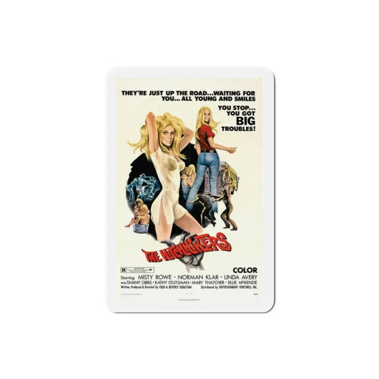 The Hitchhikers 1972 Movie Poster Refrigerator Magnet 2 Inch - The Sticker Space
