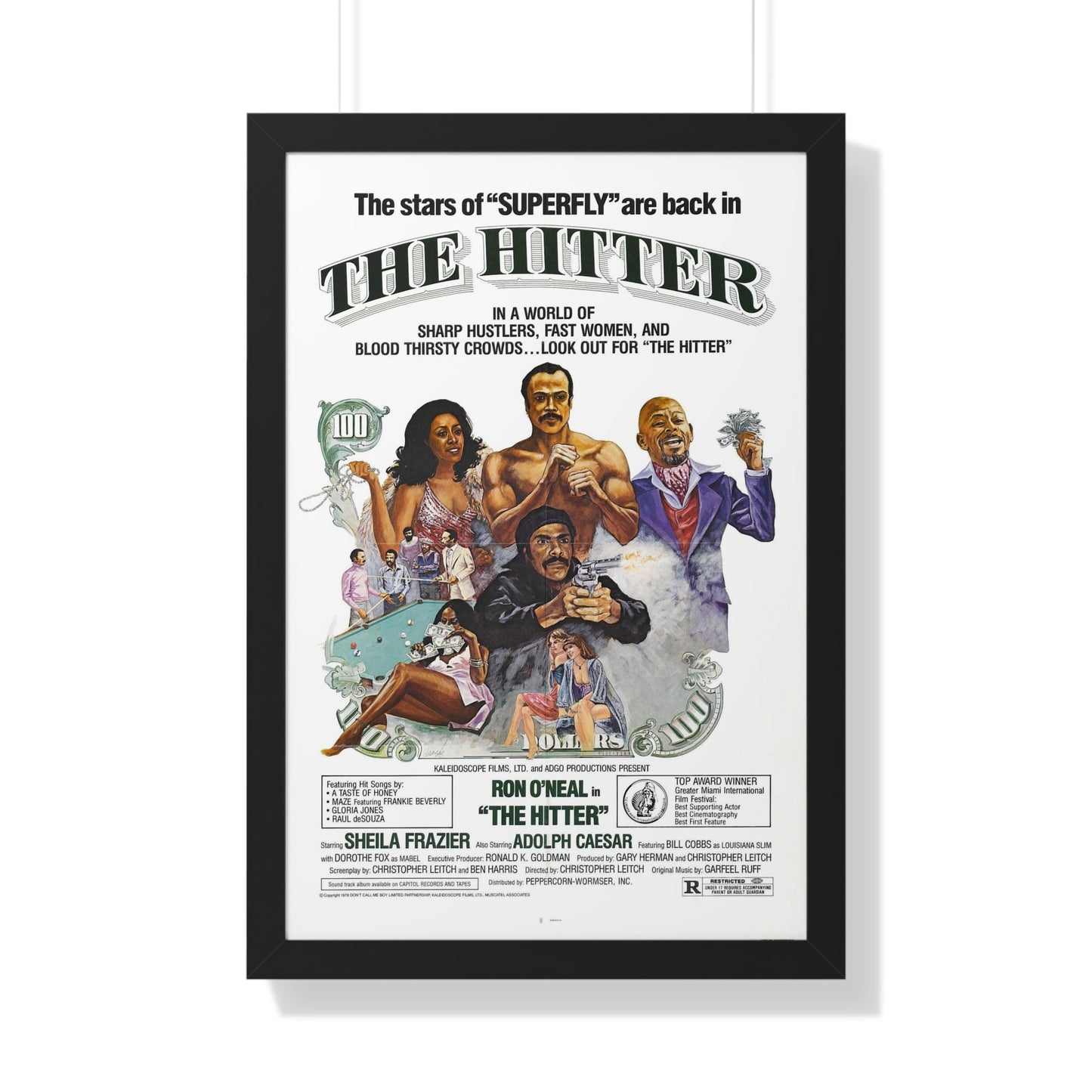 THE HITTER 1979 - Framed Movie Poster-20" x 30"-The Sticker Space