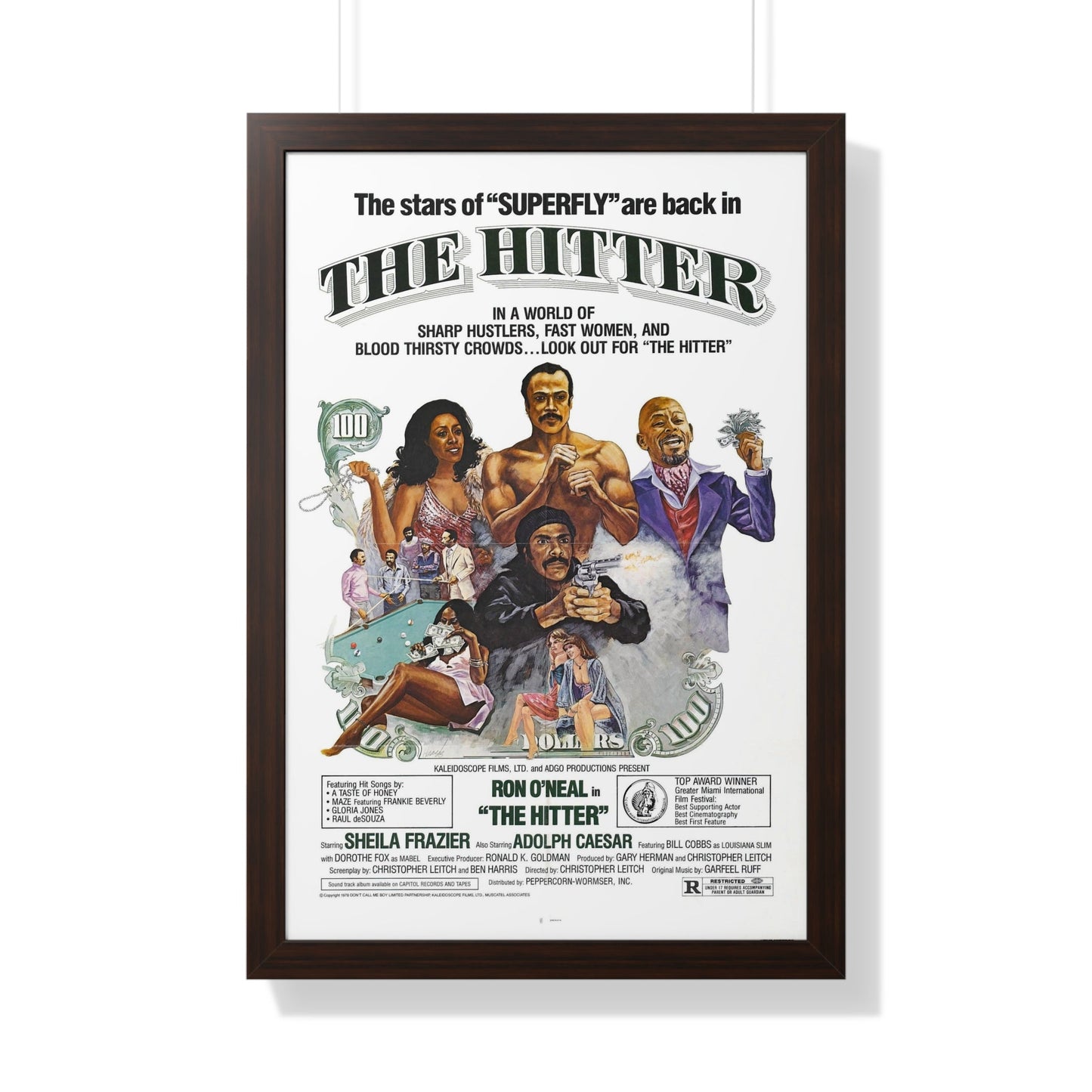 THE HITTER 1979 - Framed Movie Poster-20" x 30"-The Sticker Space