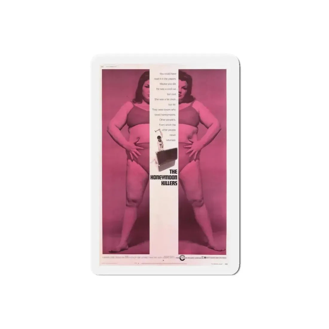 THE HONEYMOON KILLERS 1970 Movie Poster - Refrigerator Magnet 6 Inch Die-Cut - The Sticker Space