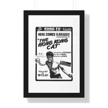 THE HONG KONG CAT 1973 - Framed Movie Poster 16″ x 24″ Black - The Sticker Space
