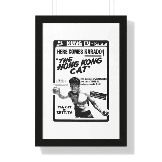 THE HONG KONG CAT 1973 - Framed Movie Poster 16″ x 24″ Black - The Sticker Space