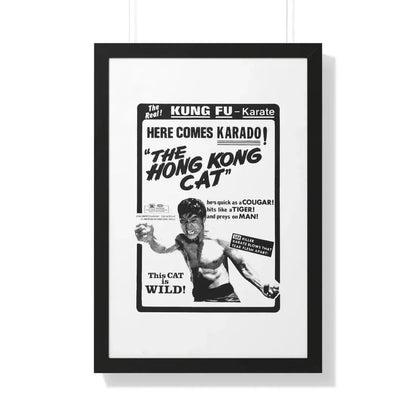 THE HONG KONG CAT 1973 - Framed Movie Poster 20" x 30" Black - The Sticker Space