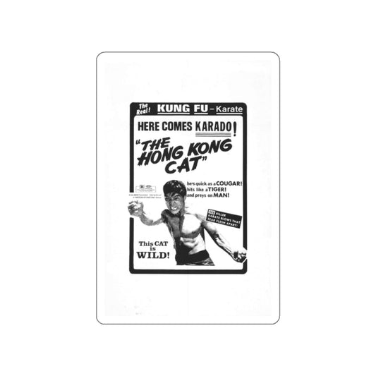 THE HONG KONG CAT 1973 Movie Poster STICKER Vinyl Die-Cut Decal-White-The Sticker Space