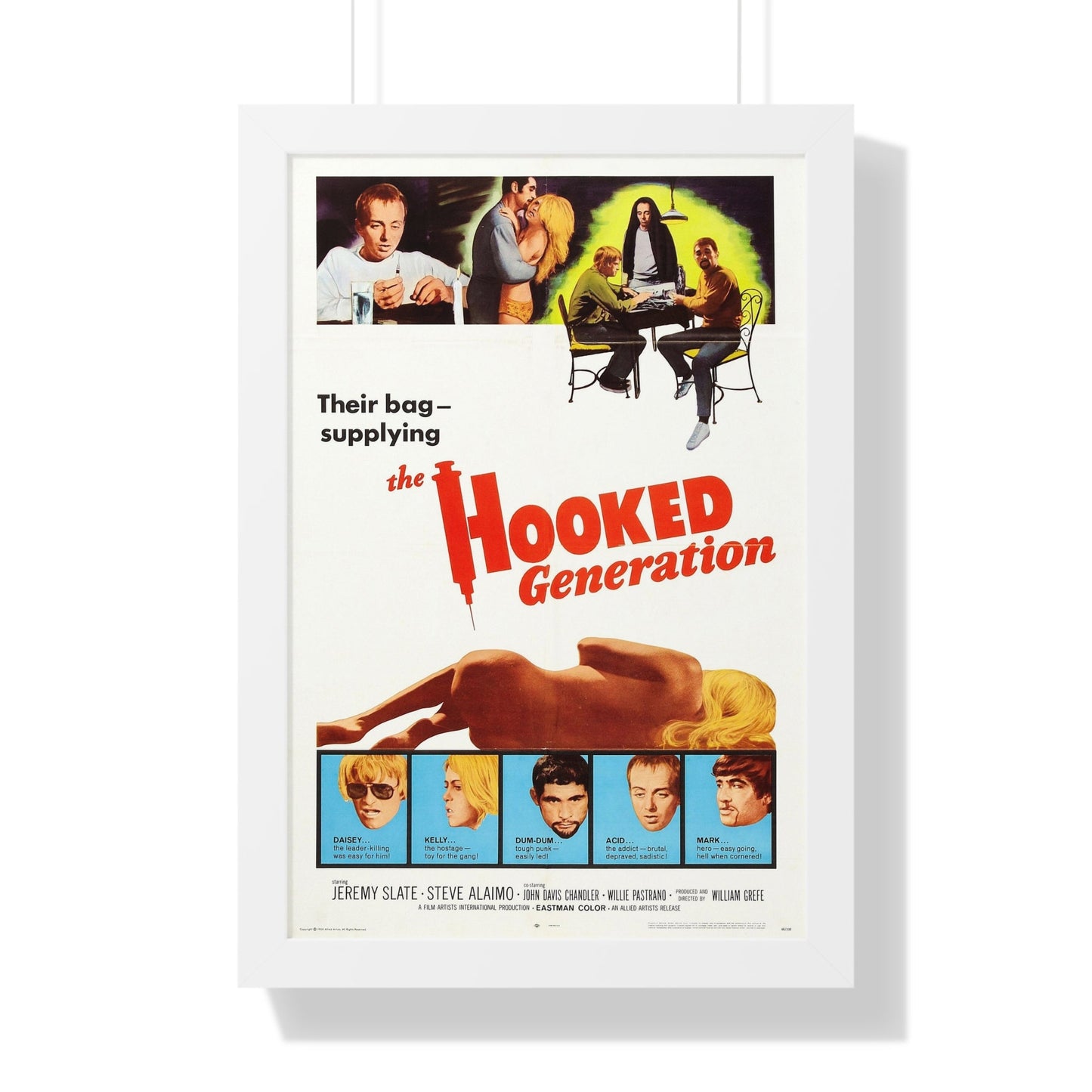 THE HOOKED GENERATION 1968 - Framed Movie Poster-16″ x 24″-The Sticker Space