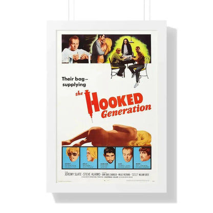 THE HOOKED GENERATION 1968 - Framed Movie Poster 16″ x 24″ White - The Sticker Space