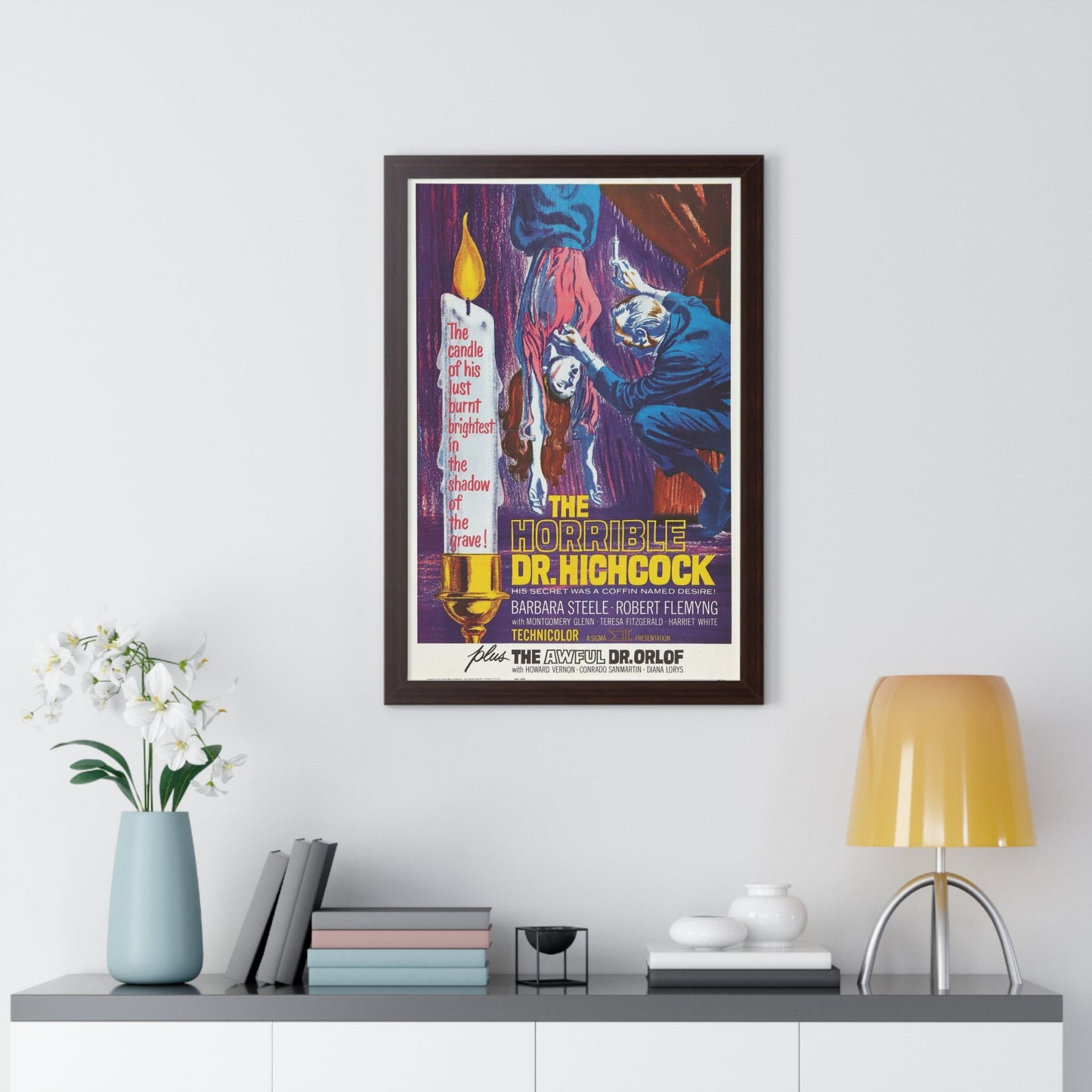 THE HORRIBLE DR HICHCOCK + THE AWFUL DR ORLOFF 1962 - Framed Movie Poster-The Sticker Space