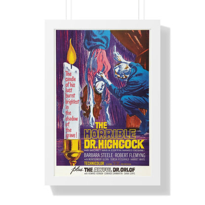 THE HORRIBLE DR HICHCOCK + THE AWFUL DR ORLOFF 1962 - Framed Movie Poster-16″ x 24″-The Sticker Space