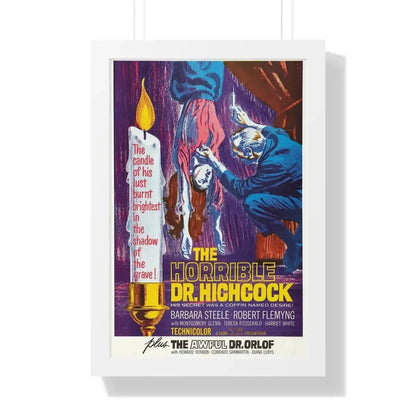 THE HORRIBLE DR HICHCOCK + THE AWFUL DR ORLOFF 1962 - Framed Movie Poster 16″ x 24″ White - The Sticker Space