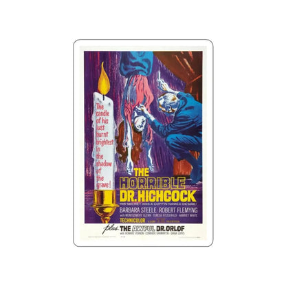 THE HORRIBLE DR HICHCOCK + THE AWFUL DR ORLOFF 1962 Movie Poster STICKER Vinyl Die-Cut Decal 2 Inch - The Sticker Space