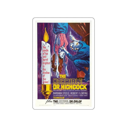 THE HORRIBLE DR HICHCOCK + THE AWFUL DR ORLOFF 1962 Movie Poster STICKER Vinyl Die-Cut Decal 3 Inch - The Sticker Space