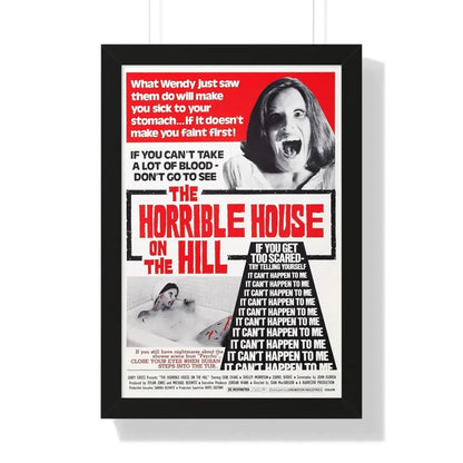 THE HORRIBLE HOUSE ON THE HILL (DEVIL TIMES FIVE) 1976 - Framed Movie Poster 16″ x 24″ Black - The Sticker Space