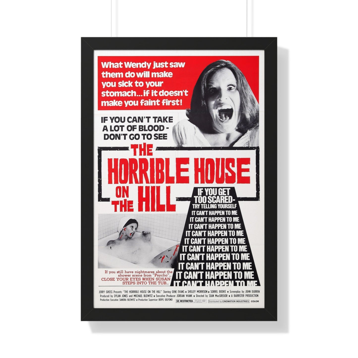 THE HORRIBLE HOUSE ON THE HILL (DEVIL TIMES FIVE) 1976 - Framed Movie Poster-20" x 30"-The Sticker Space