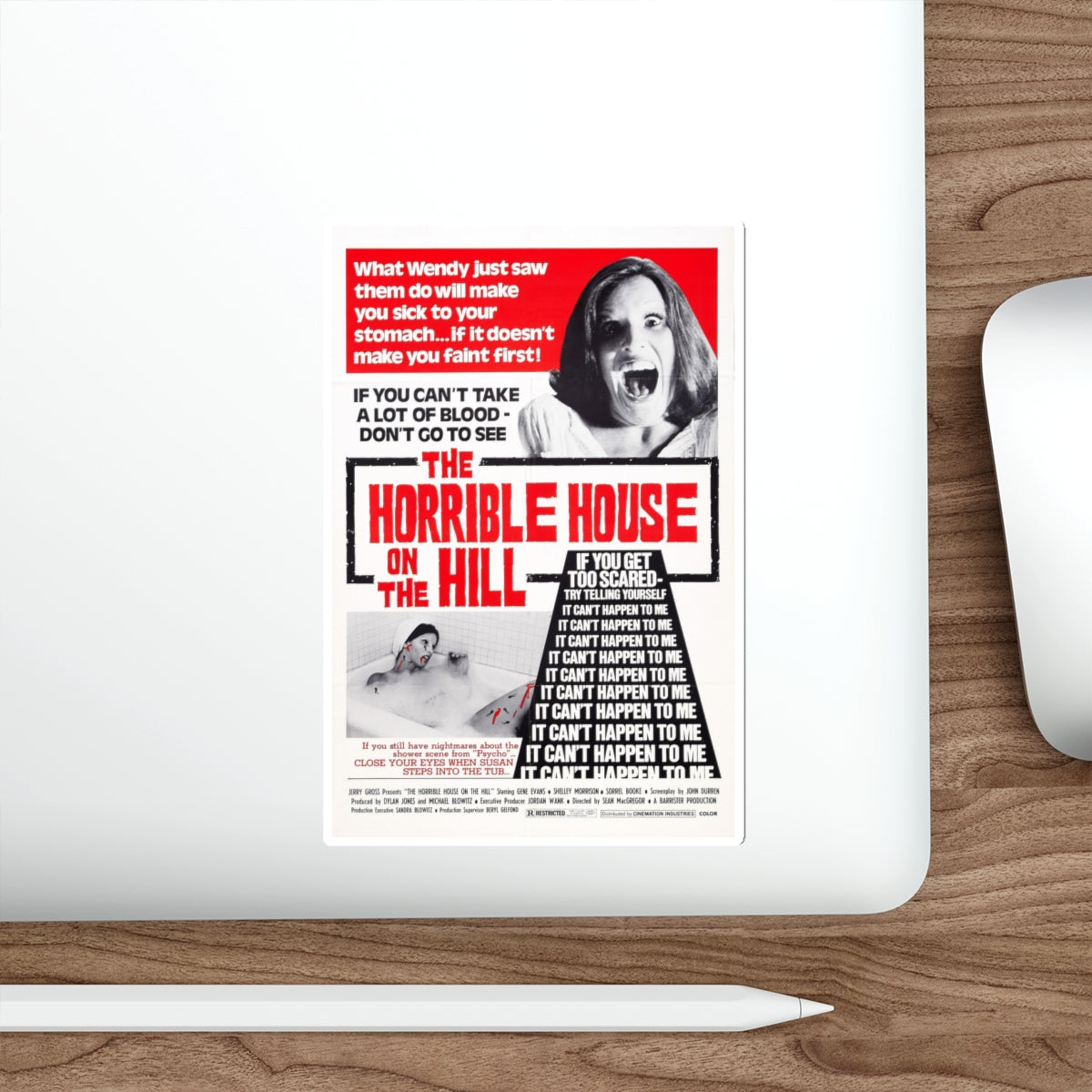 THE HORRIBLE HOUSE ON THE HILL (DEVIL TIMES FIVE) 1976 Movie Poster STICKER Vinyl Die-Cut Decal-The Sticker Space