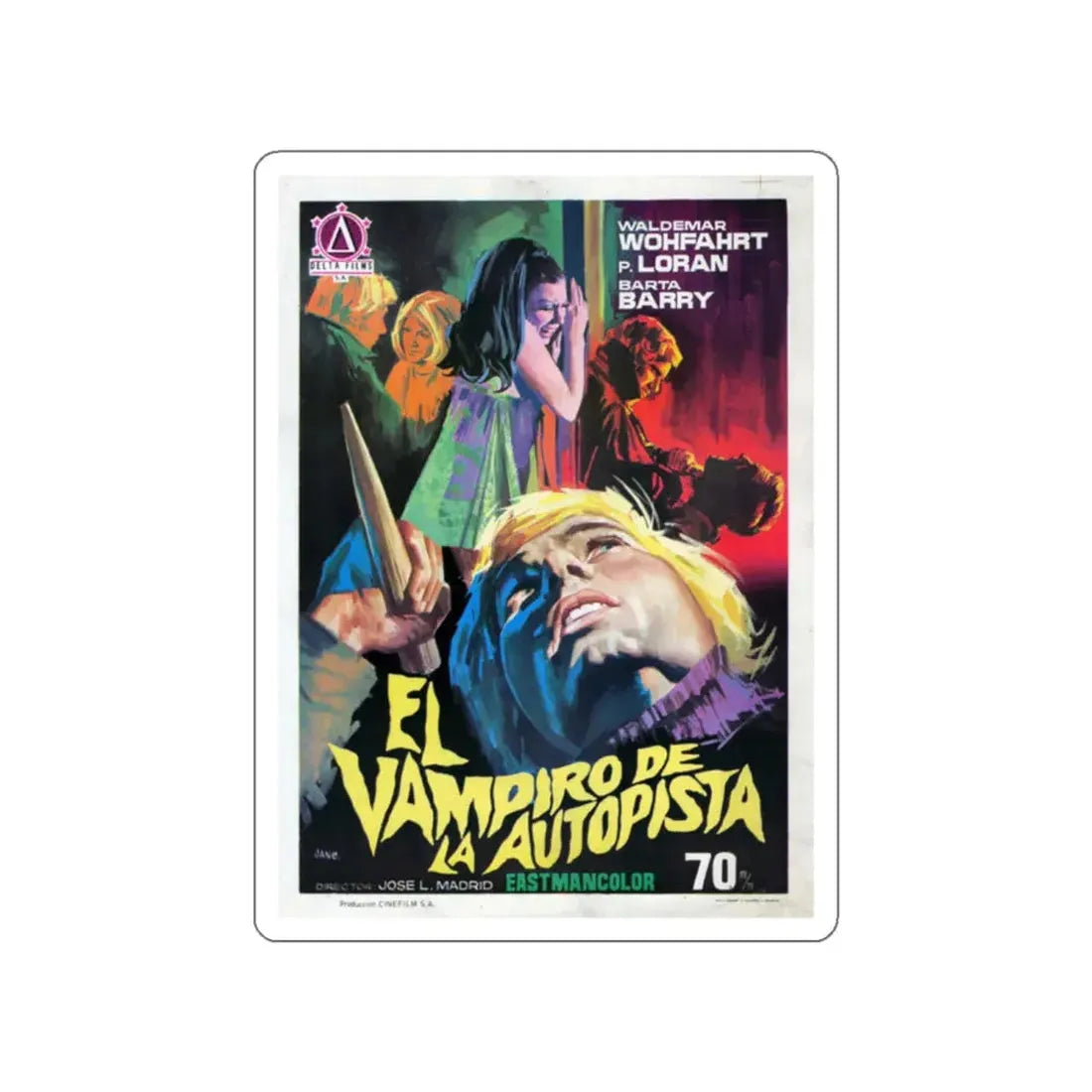 THE HORRIBLE SEXY VAMPIRE 1971 Movie Poster STICKER Vinyl Die-Cut Decal 2 Inch - The Sticker Space