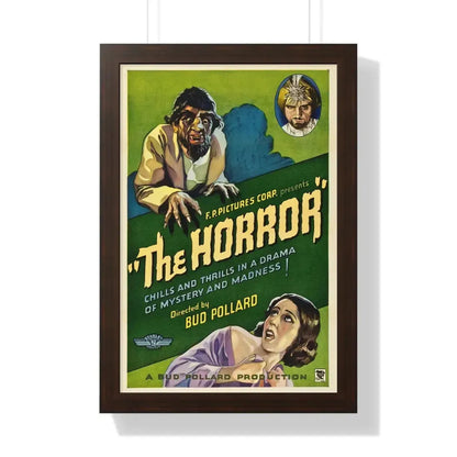 THE HORROR 1932 - Framed Movie Poster 16″ x 24″ Walnut - The Sticker Space