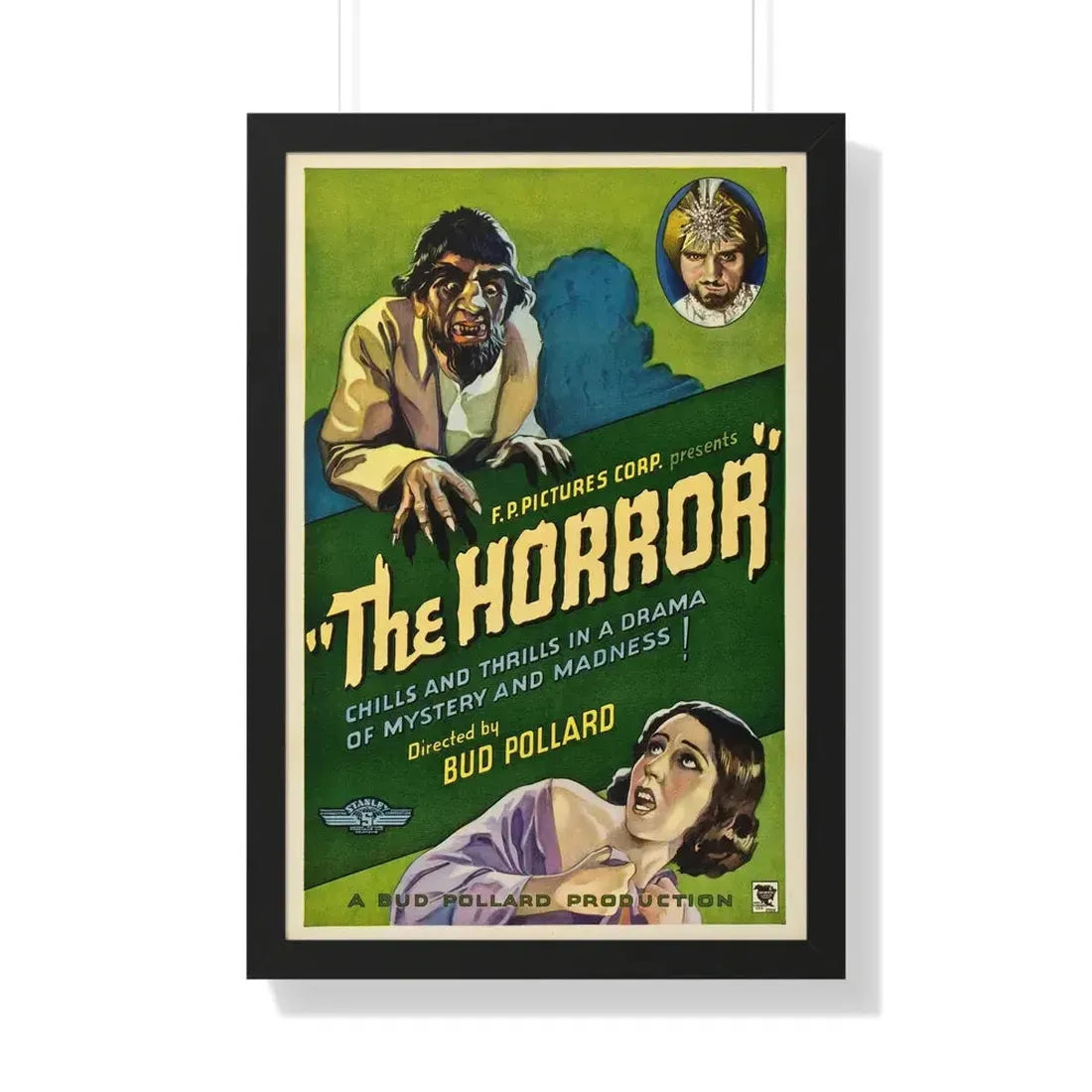 THE HORROR 1932 - Framed Movie Poster 20" x 30" Black - The Sticker Space