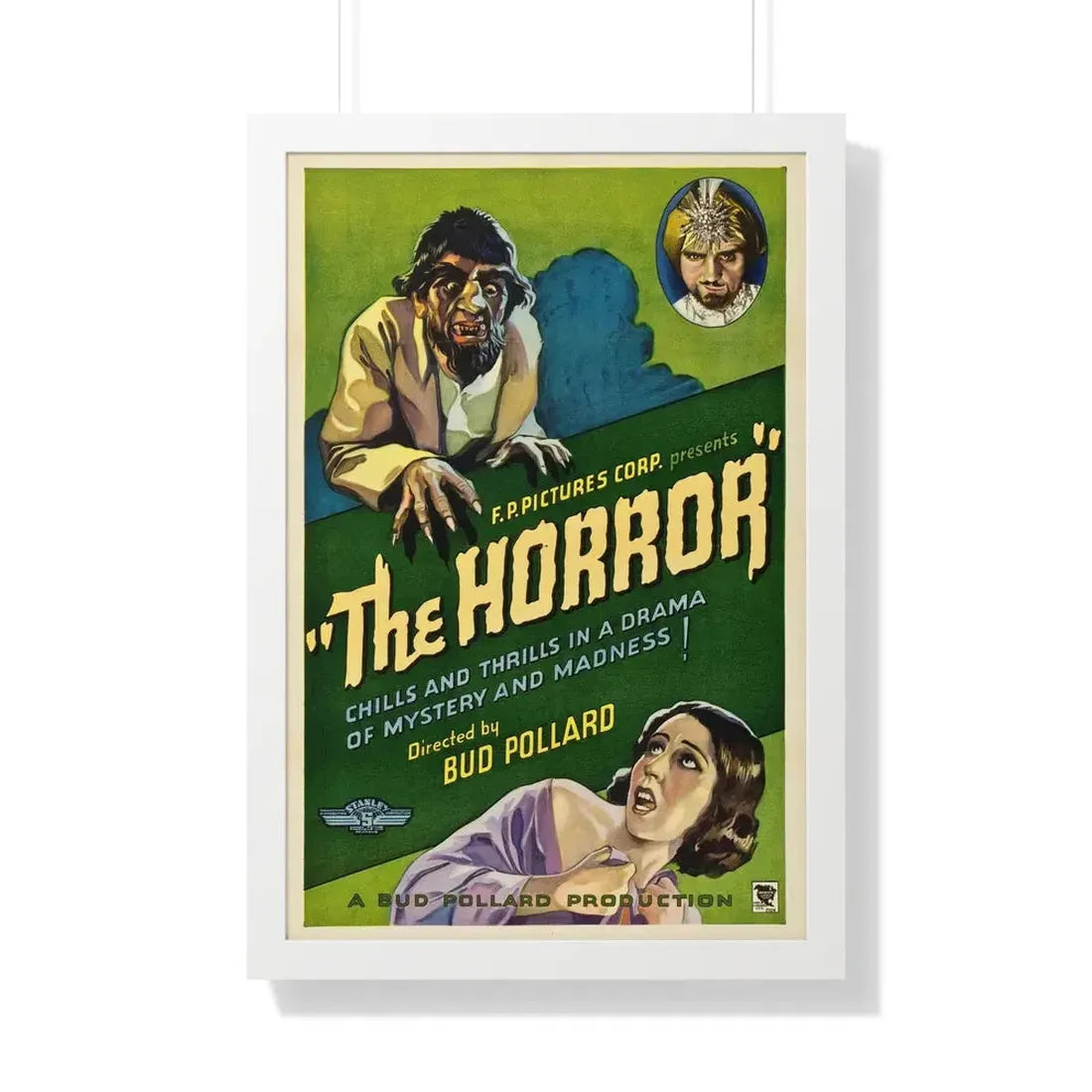 THE HORROR 1932 - Framed Movie Poster 20" x 30" White - The Sticker Space