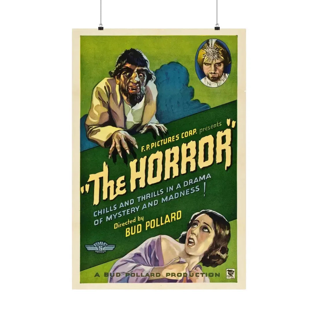 THE HORROR 1932 - Paper Movie Poster 24″ x 36″ Matte - The Sticker Space