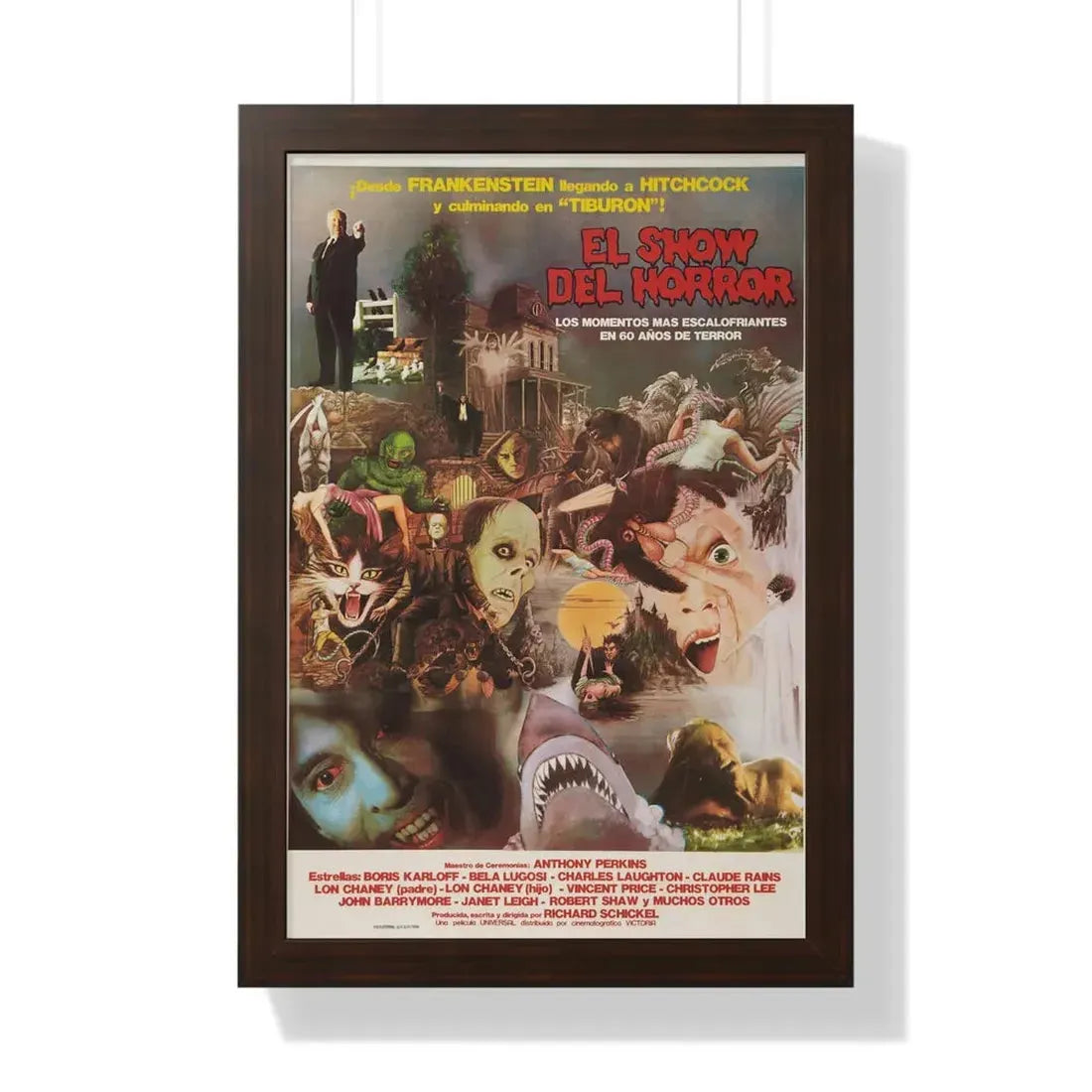 THE HORROR SHOW 1979 - Framed Movie Poster 16″ x 24″ Walnut - The Sticker Space