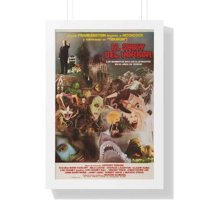 THE HORROR SHOW 1979 - Framed Movie Poster 16″ x 24″ White - The Sticker Space