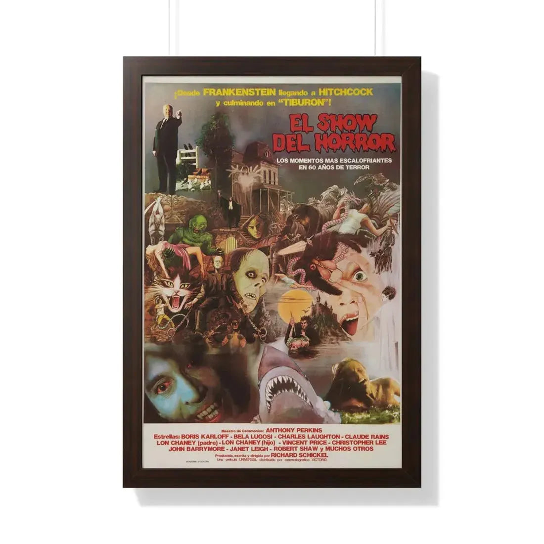 THE HORROR SHOW 1979 - Framed Movie Poster 20" x 30" Walnut - The Sticker Space