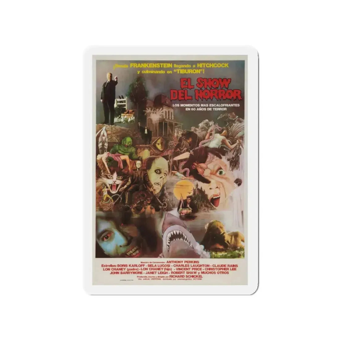 THE HORROR SHOW 1979 Movie Poster - Refrigerator Magnet 2 Inch Die-Cut - The Sticker Space