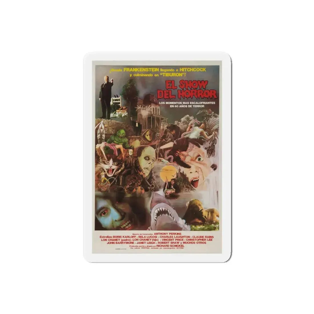 THE HORROR SHOW 1979 Movie Poster - Refrigerator Magnet 6 Inch Die-Cut - The Sticker Space