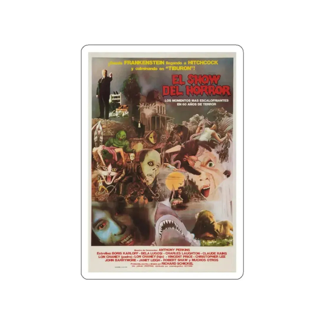 THE HORROR SHOW 1979 Movie Poster STICKER Vinyl Die-Cut Decal 2 Inch - The Sticker Space